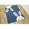 Vanhoutte DYWAN DLA DZIECI DZIECIĘCY KRÓLICZKI KROPKI GROCHY JEANS TANI 200x290 cm