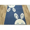 Vanhoutte DYWAN DLA DZIECI DZIECIĘCY KRÓLICZKI KROPKI GROCHY JEANS TANI 200x290 cm
