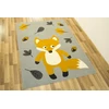 Vanhoutte DYWAN DZIECIĘCY PILKA MUSTARDOWY LISEK LEŚNY LIŚCIE LUNA KIDS 100x150 cm