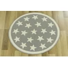 Vanhoutte DYWAN OKRĄGŁY PILKA KREMOWY GWIAZDY DLA DZIECI MIĘKKI LUNA KIDS śr. 80 cm