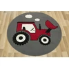 Vanhoutte śr. 120 cm DYWAN OKRĄGŁY DLA CHŁOPCA Z CZERWONYM TRAKTOR LUNA KIDS