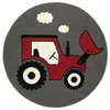 Vanhoutte śr. 120 cm DYWAN OKRĄGŁY DLA CHŁOPCA Z CZERWONYM TRAKTOR LUNA KIDS