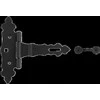 Vartų lankstas ZT 125, 125 x 35 x 80 x 2 mm, juodos sp.