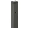 Vartų stulpas su vyrių veržlėmis, cinkuotas, antracito sp., 100 x 100 x 2000 mm