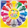 COLORINO KIDS splavoti pieštukai piešimui pirštais Linksmieji gyvūnai, 12 spalvų, 66174PTR