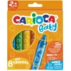 Vaškiniai pieštukai Carioca Baby 2+ , 8 spalvų