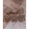 VAŠKO STAMPŲ RINKINYS 6 VNT KLASIKINIS VINTAGE STILIAUS LAIDĖS VOKAS