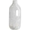Vaza Ø11cm H24cm stiklinė/balta