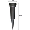 Vaza D9.5cm H31cm plastikinė/sidabro sp.