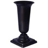 Vaza Dama D16.8cm/H34.5cm juoda su met. atsp.