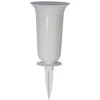 FORM PLASTIC Vaza Dama įsmeigiama į žemę D13cm/H32.7cm balta