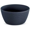 Proplastik Dekoratyvinis lėkštas gėlių vazonas Splofy D23.6cm H12.3cm plast./antracito sp.