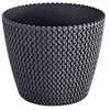 Prosperplast Dekoratyvinis gėlių vazonas Splofy D21.8cm H18.4cm plastikinis/t.pilkas
