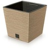 Prosperplast Vazonas FURU SQUARE LOW ECO WOOD su įdėklu 19/14 L 295x295x290 mm natūrali sp. P