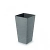 Prosperplast Vazonas FURU SQUARE LOW su įdėklu 11,4/5 L 200x200x380 mm betono sp. Prosperplas