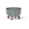 Prosperplast Vazonas GRACIA LOW BETON EFFECT su kojelėmis 3,8 L D235xH155mm betono sp. Prosp