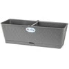 Stefanplast Bikuva.lt Vazonas/lovelis gėlėms su vandens rezervuaru 50x18x16 cm pilkas STEFANPLAS