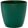 FORM PLASTIC Vazonas MIKA su padėklu 15cm, Žalias