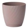 FORM PLASTIC Vazonas MIKA su padėklu 17cm, Rudas