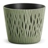Vazonas SANDY ROUND ECO WOOD su įdėklu 3 L D189xH165 mm žalia sp. Prosperplast