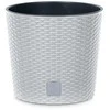 Prosperplast Dekoratyvinis gėlių vazonas Rato Round Ø20cm H19cm plastikinis/baltas