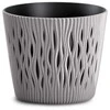 Vazonas su įdėklu 7,9 l D262xH222 mm mocca SANDY ROUND Prosperplast
