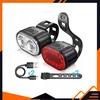 Vedor Dviračio žibintas priekyje ir gale įkraunamas USB LED apšvietimo rinkinys