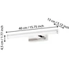 Veidrodžių LED šviestuvas EGLO VADUMI, IP44, 7,4 W, 4000 K, 900 lm, chromo sp., 40 cm