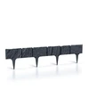 Prosperplast Dekoratyvinė tvorelė L390cm H18.6cm/5vnt. plastikinė/tamsiai ruda