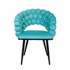 Velaco Velvet Atria Mint Chair with Juodas Legs