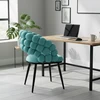 Velaco Velvet Atria Mint Chair with Juodas Legs