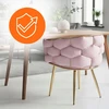 Velaco Velvet Glamour fotelis Borneo pudrinės rožės, auksinės kojos