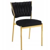 Monovo Velvet Glamour kėdė valgomajam, virtuvės svetainei, Juodas Velvet, Gold TOKIO