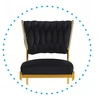 Monovo Velvet Glamour kėdė valgomajam, virtuvės svetainei, Juodas Velvet, Gold TOKIO
