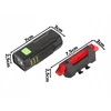 Verk Group Lampka rowerowa led komplektas tył przód usb na rower