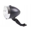 Verk Group Priekinis dviračio žibintas su 3 LED baterijomis, retro stiliaus, chromuotas