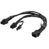 Vidinis PCIe maitinimo kabelis, 6 kontaktų iki 2x 8 kontaktų, 0,3 m, juodas DELTACO / SSI-63