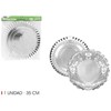 Bikuvalt Vienkartinis padėklas maistui D35 cm sidabro spalvos Algon BA01043175338