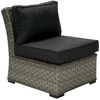 Sofa Home4You Vienvietė modulinės sofos GENEVA dalis su pagalvėlėmis, 81x62xH78cm, rėmas: aliumininis su plastikinių vytelių apdaila, spalva: pilka