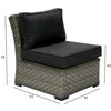 Sofa Home4You Vienvietė modulinės sofos GENEVA dalis su pagalvėlėmis, 81x62xH78cm, rėmas: aliumininis su plastikinių vytelių apdaila, spalva: pilka