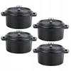 Vilde 4x ketaus puodas, puodas, indas, ramekinas, patiekimui, gratina, 250 ml