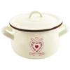 Vilde EMALINIS PLIENINIS PUODAS SU KEPIMO DANGIU, TRADICINIS, 16 cm, 2,3 l