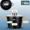 Vilde Granitinis puodas su dangčiu 24 cm, 6.7 L, nelipni danga, indukcijai