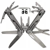 VILKS MULTITOOL daugiafunkcinis kišeninių peilių rinkinys STAINLESS SURVIVAL plieno dėklo antgaliai