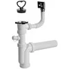 Plastbrno Virtuvės išleidimo sifonas su išleidimu ir perpildymu 1 1/2"X50mm