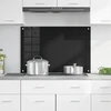 Virtuvės atbraila Juoda 90 x 60 cm grūdintas stiklas