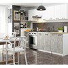 Virtuvės spintelė OLIVIA S 40 cm, balta/pilka