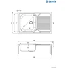 Virtuvinė plautuvė Deante Legato ZEL 3110, decor