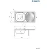 Virtuvinė plautuvė Deante Techno ZMU_011B, satin