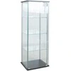 Fotelis Home4You Vitrina AIKO 60x36xH163cm Grūdintas stiklas Juoda